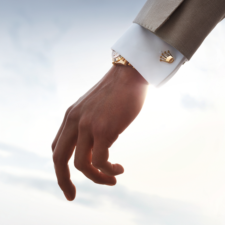 勞力士皇冠袖釦黃金款，A1018在寶鴻堂鐘錶